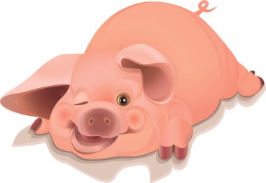 Funny piglet clipart