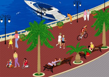 Sea front clipart