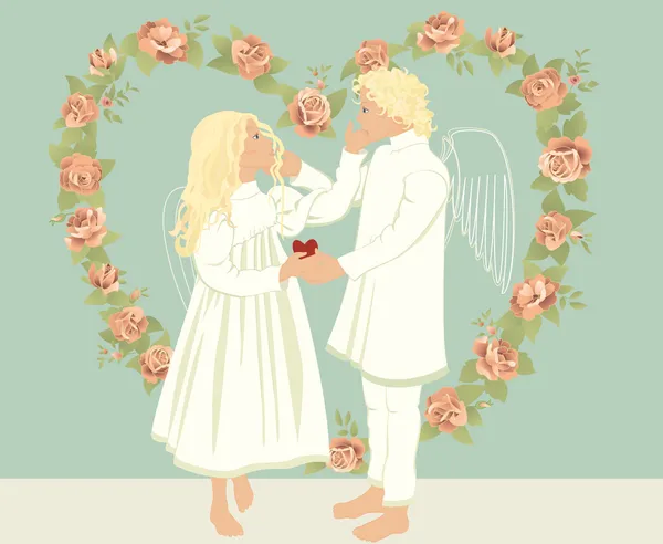 二人の天使 — ストックベクタ