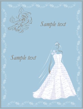 Bride invitation clipart