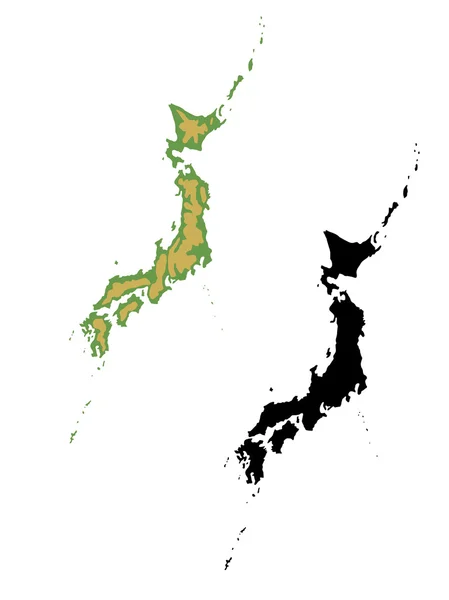 O mapa de Japão — Vetor de Stock