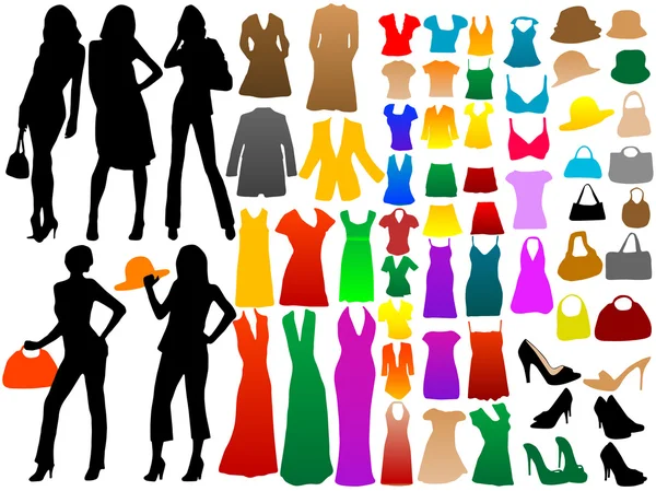 Модними силуетами — стоковий вектор
