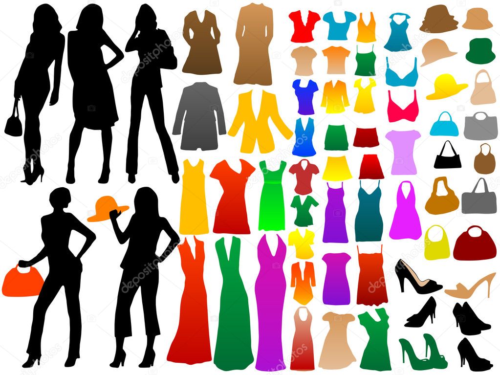 Fashion silhouettes — Stock Vector © jelenadj #2569481
