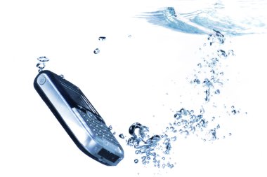 Phone splashing clipart