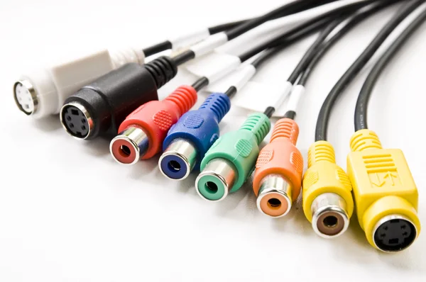 Audio- en video-connectors — Stockfoto