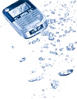 Phone splashing clipart