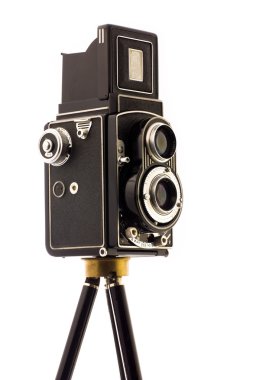 Vinatage Camera on tripod clipart