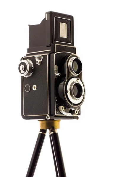 Vinatage fotoğraf makinesi tripod üzerinde — Stok fotoğraf