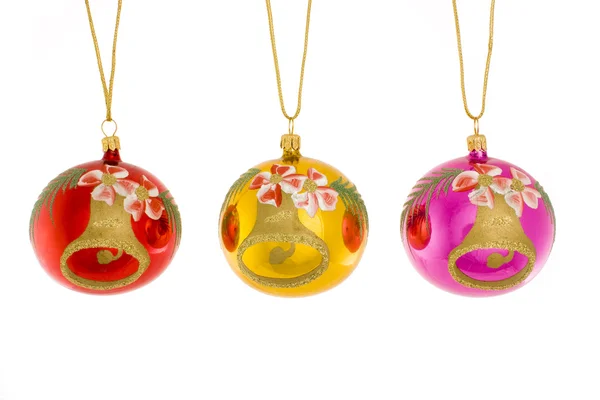 Three christmas ball — Stock Photo, Image