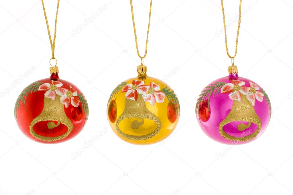 Three christmas ball