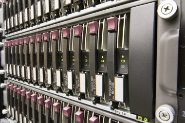 Row of hard drives clipart