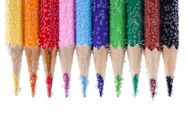 Pencils with bubbles clipart