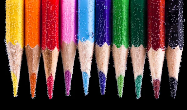 Pencils with bubbles — Stock Photo, Image