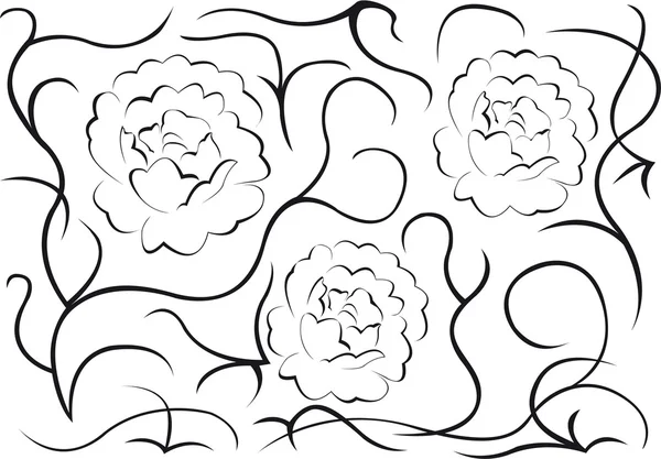 Muster, Blumen — Stockvektor