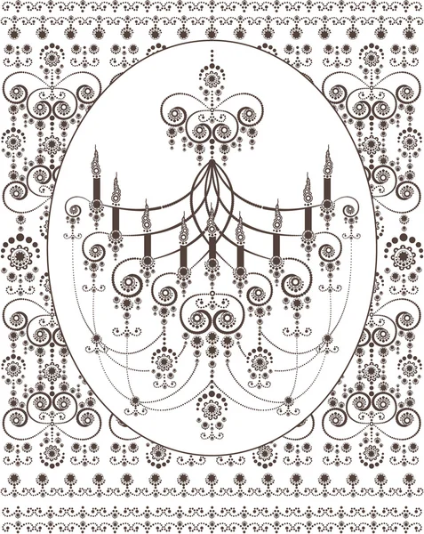 Adorno decorativo con araña — Archivo Imágenes Vectoriales