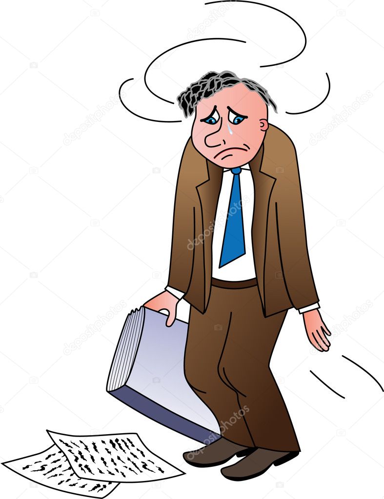 Disappointed Man Holding Papers Stock Vector Image by ©juliet #2573894