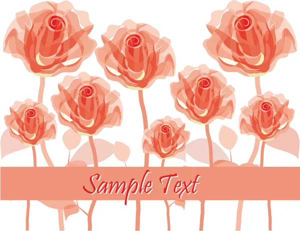 Bouquet de roses de Saint Valentin — Image vectorielle