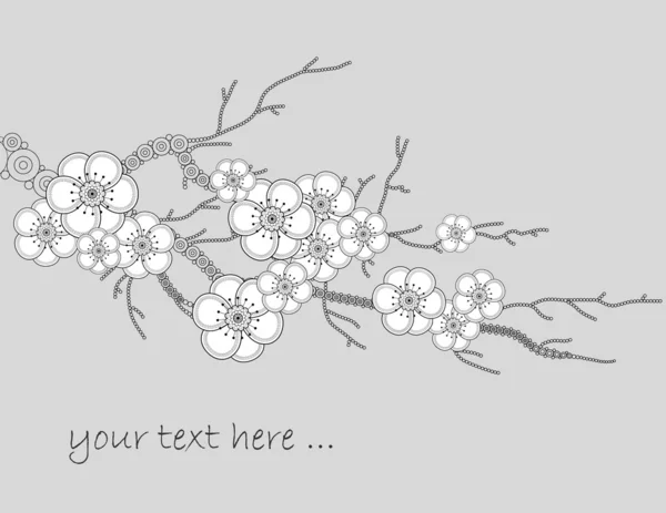 Braque de Sakura — Image vectorielle