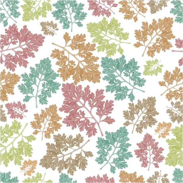Varrat nélküli színes levelek textúra — Stock Vector