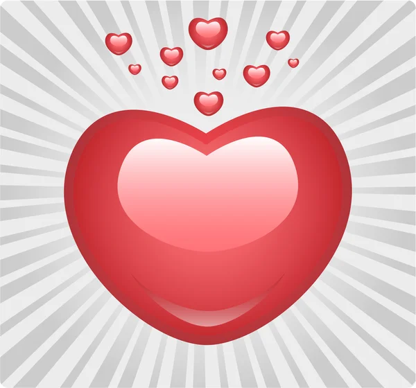 Blanka kärlek hjärta — Stock vektor