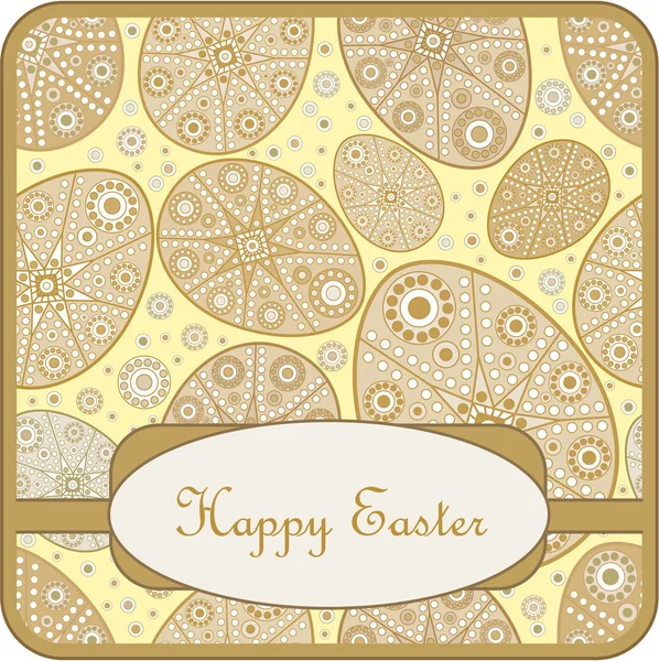 Tarjeta de felicitación decorativa con huevo de Pascua — Vector de stock