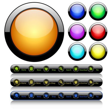 Web buttons clipart