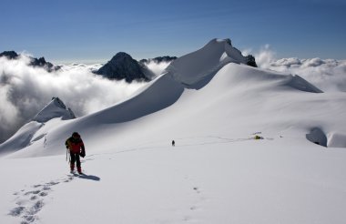 Ascending to the summit clipart