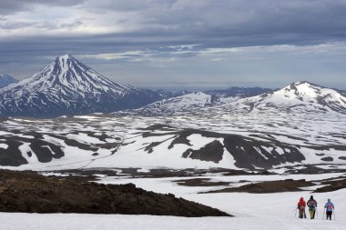 Kamchatka view on Viluchinskiy volcano clipart