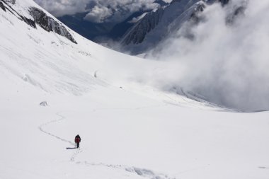 Ascending to the summit, Altai clipart