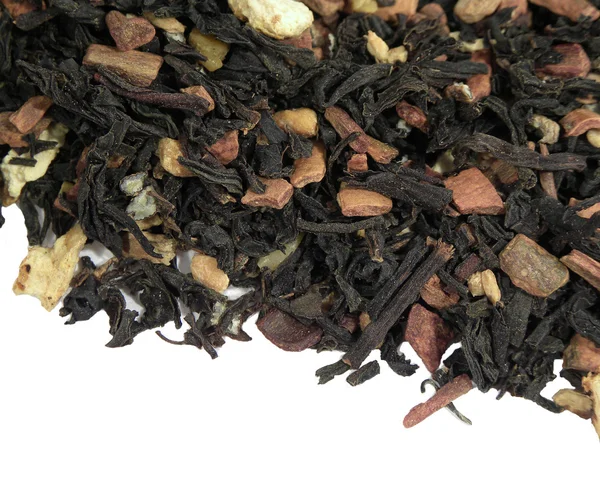 Fekete tea, aszalt gyümölcs — Stock Fotó