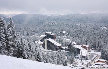 Hotel complex on ski resort Bulgaria clipart