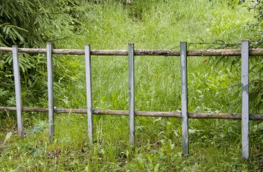 Old wooden rail fence clipart