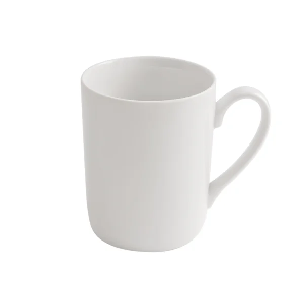 Weiße Tasse isoliert auf weiß — Stockfoto