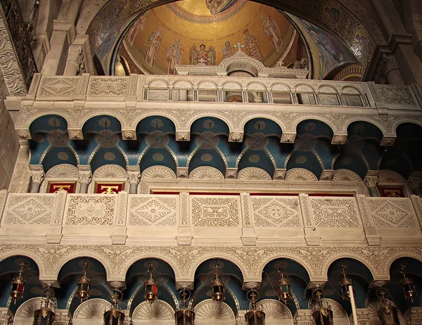 Interiér v kostele Svatého hrobu — Stock fotografie