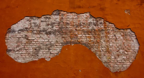 Grunge 砖墙的框架中 — 图库照片