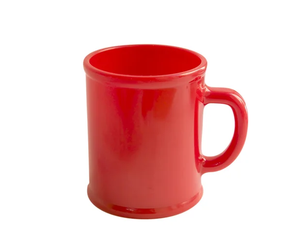 Červený pohár izolovaných na bílém — Stock fotografie