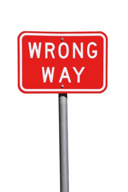 Wrong Way Traffic Sign clipart