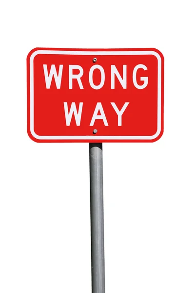 Wrong Way Traffic Sign — Stock Photo, Image