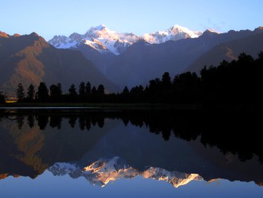 Mountain Reflections in Lake Matheson clipart