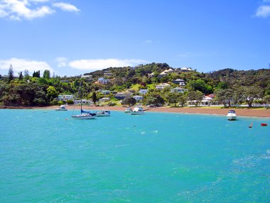 Shoreline of Russell, New Zealand clipart