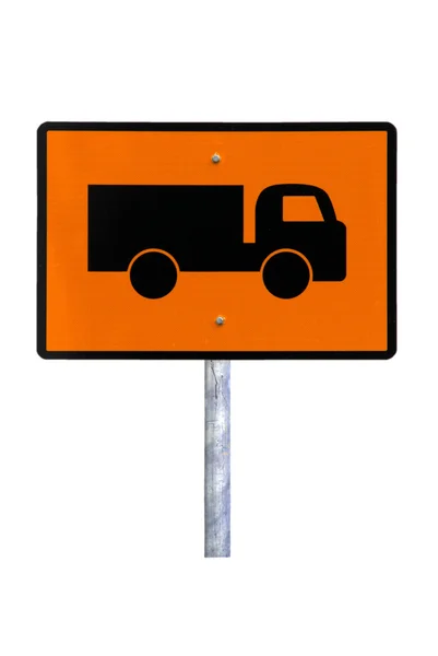 Lastbil varningstecken — Stockfoto
