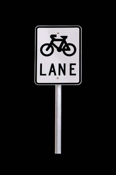 自転車レーンの交通標識 — ストック写真