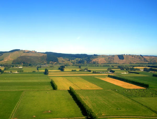 Сельские поля, Отаго, Новая Зеландия — стоковое фото