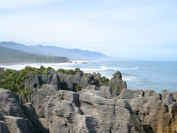 Punakaiki pannenkoek rotsen, Nieuw-Zeeland — Stockfoto