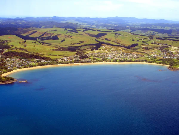 Aerial of Coopers Beach, Nova Zelândia — Fotografia de Stock