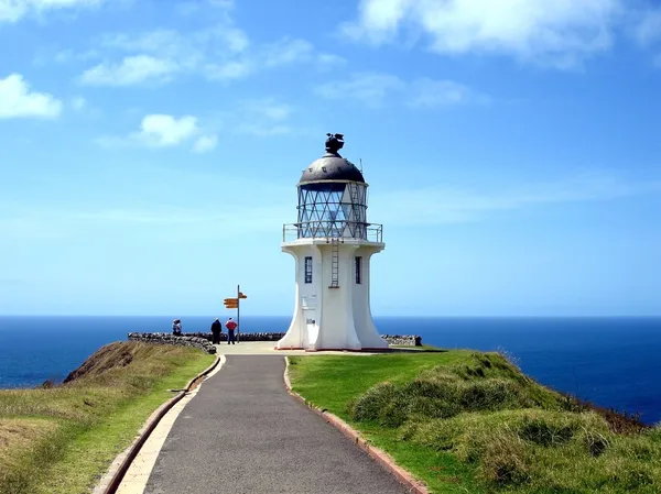 ニュージーランドのレインガ岬灯台 ロイヤリティフリーのストック画像
