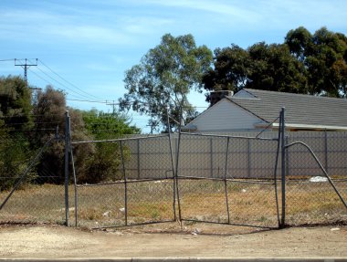 Stretched Gates on Empty Lot clipart