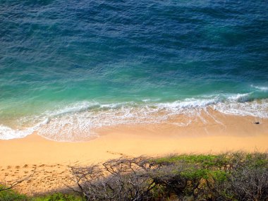 Aerial of Diamond Head Beach Hawaii clipart