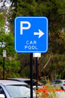 Car Pool Parking Sign clipart