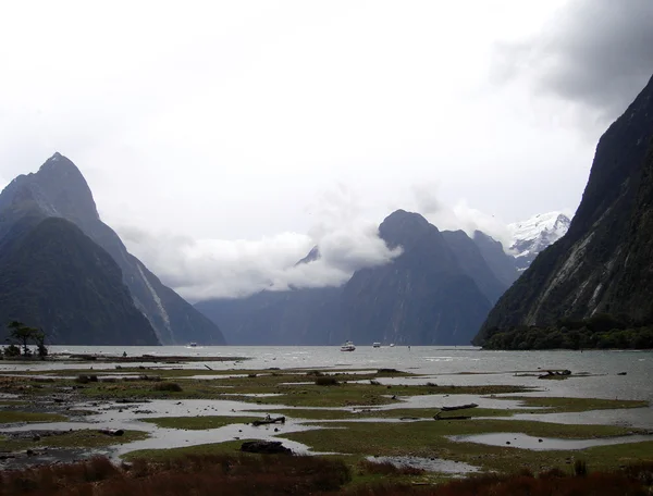 Mitre peak, milford sound, Nuova Zelanda — Foto Stock